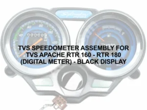 TVS SPEEDOMETER ASSEMBLY FOR TVS APACHE RTR 160 - RTR 180 (DIGITAL METER) - BLACK DISPLAY